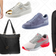 No. 1 Logo Sweatpants, $40 | Horizon Tote Bag, $28 | Suede Platform Gold Sneakers, $80 | Suede Classic Emboss Sneakers, $56 | Ignite Dual Running Shoe, $72 | PWR Shape Jacket, $72